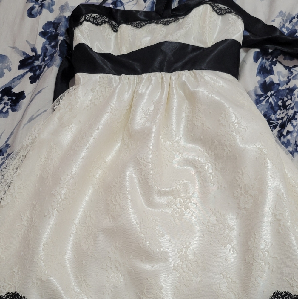 Elegant Black and White Dress